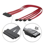 Multilane SAS-kabel SFF-8484 till 4xSATA 7-pin, 50cm