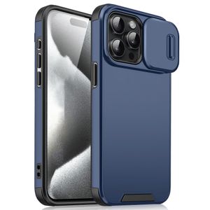 iPhone 16 Pro Max Case with Sliding Camera Cover – Blue