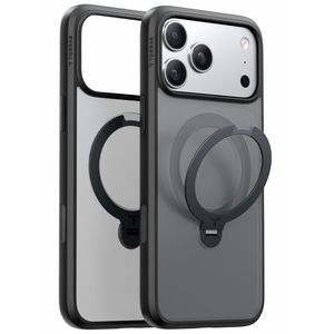 iPhone 18 Pro Max/17 Pro Max Deksel med Roterbar Ring - Svart