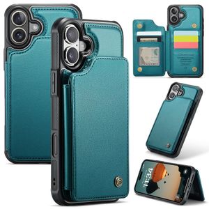 CASEME iPhone 16 Plus Case with 5 Card slots - Green