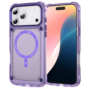 iPhone 17 Pro Max MagSafe -yhteensopiva Kuori - läpinäkyvä violetti