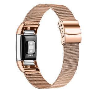 Fitbit Charge 2 Urrem Rustfrit Stål Milanese – Rose guld