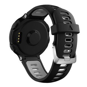 Garmin Forerunner 735XT/220/230/235/620/630 Silikon Klokkereim - Svart/Grå