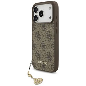 Guess 4G Charms Collection MagSafe Cover till iPhone 17 Pro - Brun