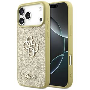 Guess Fixed Glitter Big 4G -kuori till iPhone 17 Pro Max - Kulta