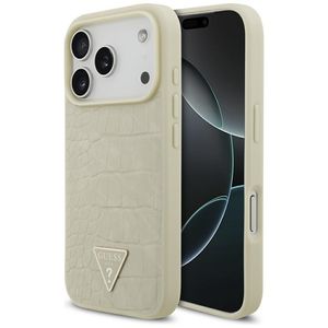 Guess Croco Triangle Logo MagSafe -kuori till iPhone 17 Pro - Kulta