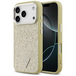 Guess Glitter Triangle Logo MagSafe -kuori till iPhone 17 Pro - Kulta