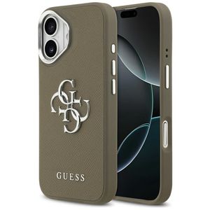 Guess Grained Big 4G & Classic Logo -kuori till iPhone 17 - Ruskea