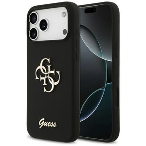 Guess Silicone Big 4G Script -kuori till iPhone 17 Pro Max - Musta
