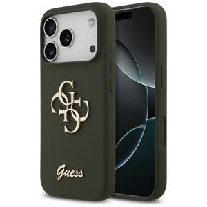 Guess Silicone Big 4G Script -kuori till iPhone 17 Pro Max - Vihreä