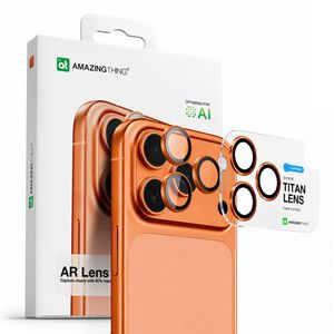 AmazingThing AR Sapphire Linssinsuoja till iPhone 17 Pro/17 Pro Max - Oranssi
