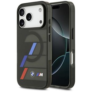 BMW M IML Metal Buttons Tricolor Lines MagSafe -kuori till iPhone 17 Pro - Musta