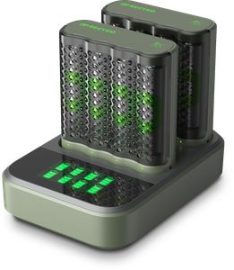 GP ReCyko Batteriladdare 8-kanaler inkl. 8xAA 2600 mAh