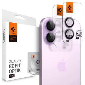 Spigen Optik Pro GLAS.TR "EZ FIT" iPhone 16/16 Plus/17 Linsebeskyttelse 2-pak - Lilla