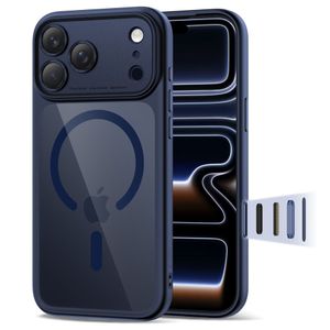 Tech-Protect Magpeak Magsafe CC Case for iPhone 17 Pro Max - Transparent/Blue