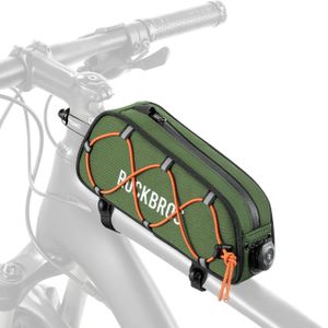 Rockbros ROAD TO SKY vattentät ramväska för cykel, 0,7L – grön