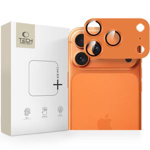 Tech-Protect Camfull Fit+ iPhone 17 Pro Hærdet Glas Linsebeskyttelse - Orange