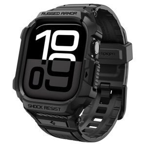 Spigen Rugged Armor Pro Kellonranneke Apple Watch 42mm - Musta