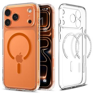 Spigen Ultra Hybrid MagSafe Cover til iPhone 17 Pro - Transparent Orange