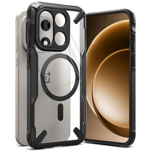 Ringke Fusion X MagSafe -kuori  OnePlus 15:lle - Läpinäkyvä/musta