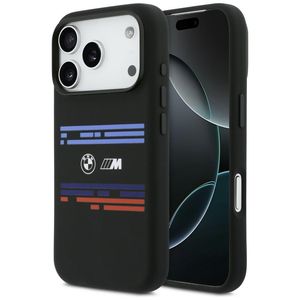 BMW M Silicon Horizontal Line MagSafe -kuori till iPhone 17 Pro - Musta