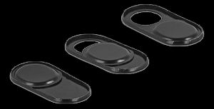 Delock webkamerabeskyttelse for bærbar PC, nettbrett og smarttelefon – 3-pakning svart