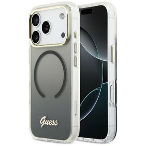 Guess IML Gradient Script Metal MagSafe -kuori till iPhone 17 Pro Max - Musta