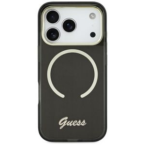 Guess IML Script Metal MagSafe -kuori till iPhone 17 - Musta