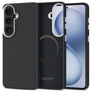 Tech-Protect Ion Carbon MagSafe Skal till Samsung Galaxy S26 - Svart/Silver