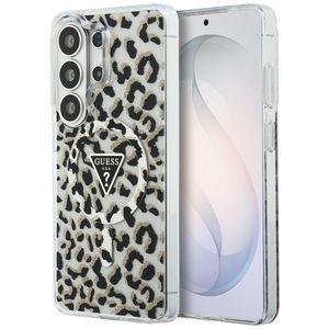 Guess Leopard Triangle Logo MagSafe Skal till Samsung Galaxy S26 Ultra - Svart