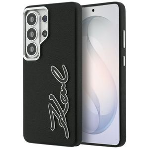 Karl Lagerfeld Grained Signature Logo Skal till Samsung Galaxy S26 Ultra - Svart