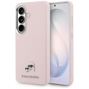 Karl Lagerfeld Saffiano KC Metal Logo MagSafe Skal Samsung Galaxy S26 - Rosa