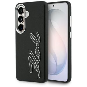 Karl Lagerfeld Grained Signature Logo Skal till Samsung Galaxy S26 - Svart