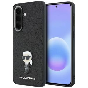 Karl Lagerfeld Fixed Glitter Ikonik Logo Metal Pin Cover til Samsung Galaxy A57 5G - Sort