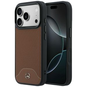 Mercedes Leather Wood Effect MagSafe -kuori till iPhone 17 Pro Max - Ruskea