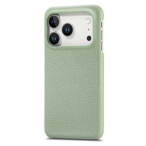 iPhone 17 Pro Max Deksel PU-lær Litchi-struktur – Grønn