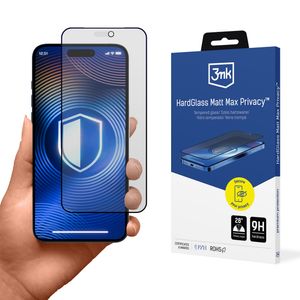 3mk HardGlass Matt Max Privacy -näytönsuoja  iPhone 18 Pro/17 Pro:lle