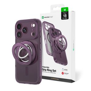 AmazingThing Titan Pro Lens Ring Set MagSafe -kuori till iPhone 18 Pro Max  - Violetti