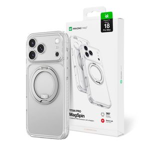 AmazingThing Titan Pro Spin Lens MagSafe -kuori till iPhone 18 Pro Max - Läpinäkyvä
