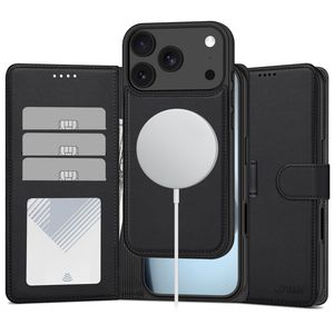 Tech-Protect Wallet MagSafe -kotelo  iPhone 17 Pro/18 Pro:lle - Musta