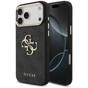 Guess 4G Big Classic Logo -kuori  iPhone 17 Pro Max/18 Pro Max:lle - Musta/kulta