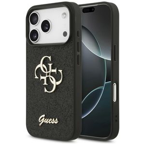 Guess Big 4G Glitter -kuori  iPhone 17 Pro/18 Pro:lle - Musta