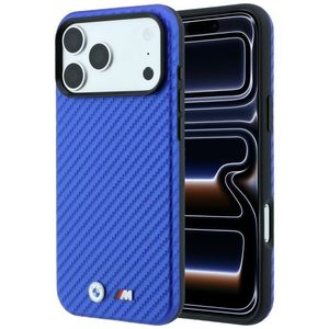 BMW Carbon Metal Logo MagSafe -kuori  iPhone 17 Pro Max/18 Pro Max:lle - Sininen