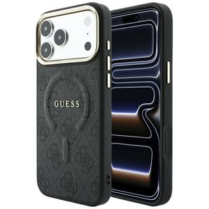 Guess Embossed 4G Classic MagSafe -kuori  iPhone 17 Pro Max/18 Pro Max:lle - Musta