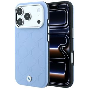 BMW Deboss Quilted Metal Logo MagSafe -kuori  iPhone 17 Pro/18 Pro:lle - Sininen
