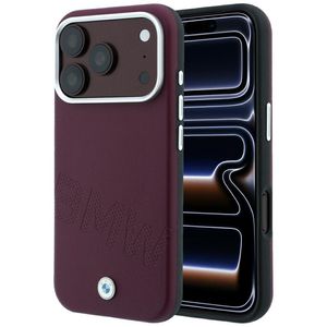 BMW Inclined Deboss Letters MagSafe -kuori  iPhone 17 Pro/18 Pro:lle - Burgundi