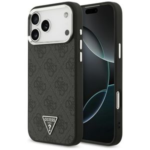 Guess 4G Triangle Logo MagSafe -kuori  iPhone 17 Pro Max/18 Pro Max:lle - Musta/Hopea
