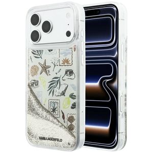 Karl Lagerfeld Liquid Glitter Beach & Sand -kuori  iPhone 17 Pro Max/18 Pro Max:lle - Beige
