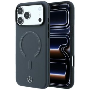 Mercedes Leather 3D MagSafe -kuori  iPhone 18 Pro/17 Pro:lle - Antrasiitti