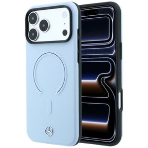 Mercedes Leather 3D MagSafe -kuori  iPhone 18 Pro/17 Pro:lle - Sininen